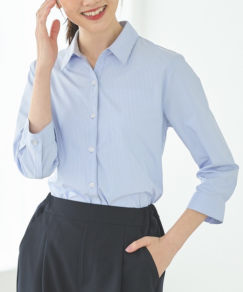 Honeys フォーマル ブラウス シャツ 「らくらくアイロン