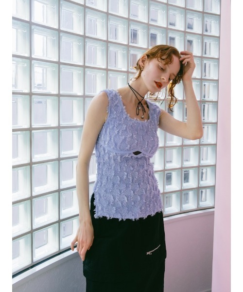 sahara Fluffy Cutout Top/フラッフィーカットアウトトップ