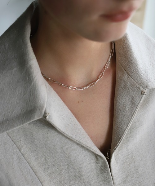 TEN. ネックレス SILVER925 レクトチェーンネックレス レディース