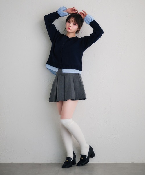 新作 FUPEL シャツドッキングカーディガン fupel カーディガン shirt docking cardigan /シャツドッキング