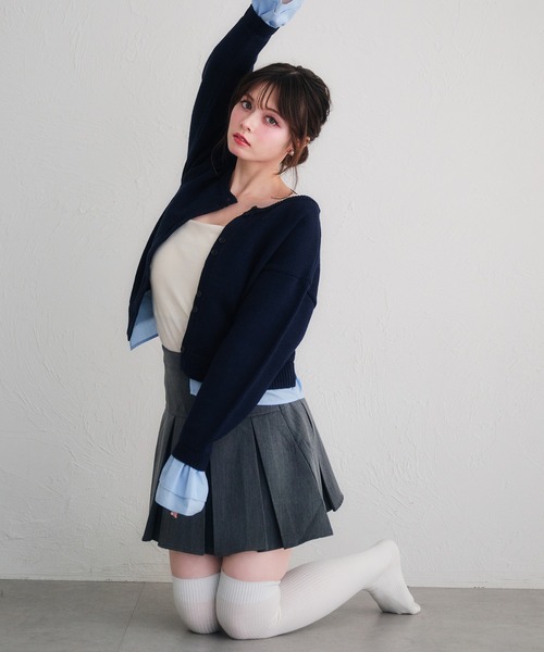 fupel カーディガン shirt docking cardigan /シャツドッキング