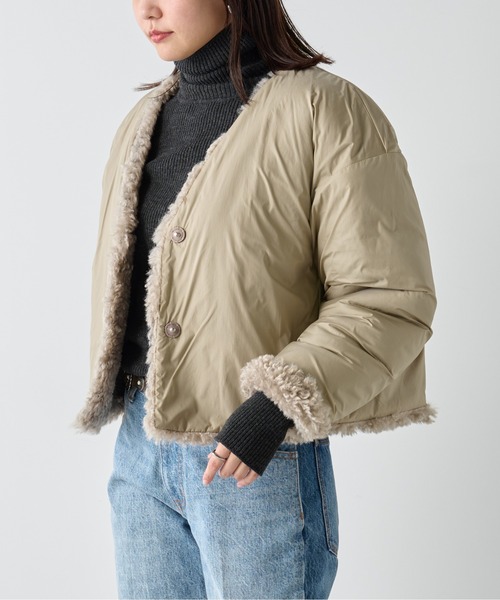 【gallardagalante】ベージュ ノーカラージャケット GALLARDAGALANTE（ガリャルダガランテ） ノーカラージャケット FREE