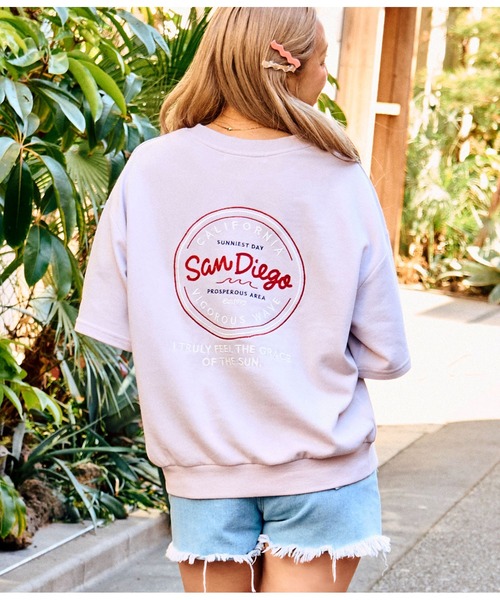 anap mimpi tシャツ ガーゼ裏毛 サークル SURF刺繍 半袖 スウェット