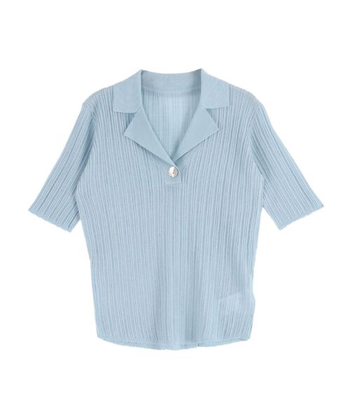 tシャツ シアーカラーネックシニットプルオーバー レディース LAGUNAMOON tシャツ シアーカラーネックシニットプルオーバー