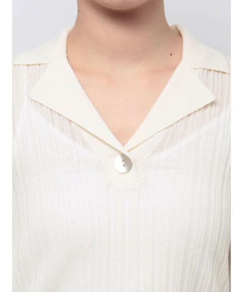 LAGUNAMOON tシャツ シアーカラーネックシニットプルオーバー