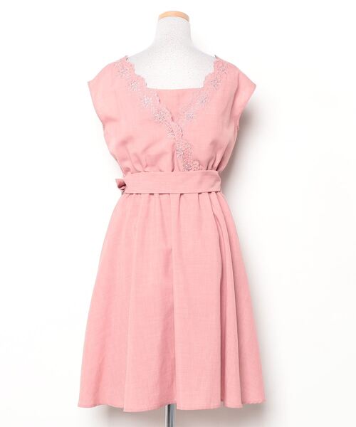 美品　プロポーションボディドレッシング　ポケット付ノースリーブ膝丈ワンピース　３ PROPORTION BODY DRESSING 「PROPORTION DRESSING