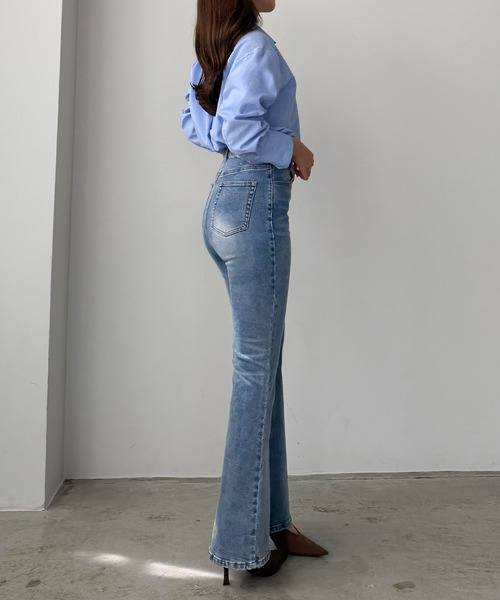 Louere（ルエレ） ジーンズ デニム デニムパンツ ストレッチフレア