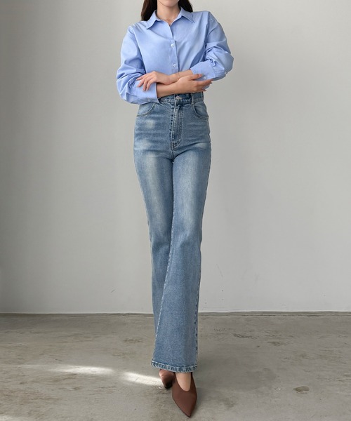 Louere（ルエレ） ジーンズ デニム デニムパンツ ストレッチフレア