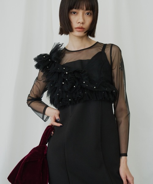 ANDRESD ドレス パールビスチェドレス / pearl bustier dress