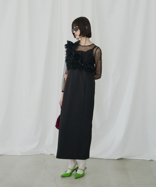 ANDRESD ドレス パールビスチェドレス / pearl bustier dress