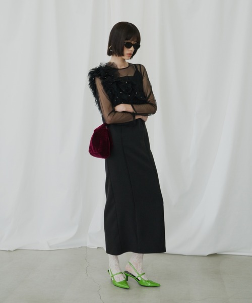 ANDRESD ドレス パールビスチェドレス / pearl bustier dress