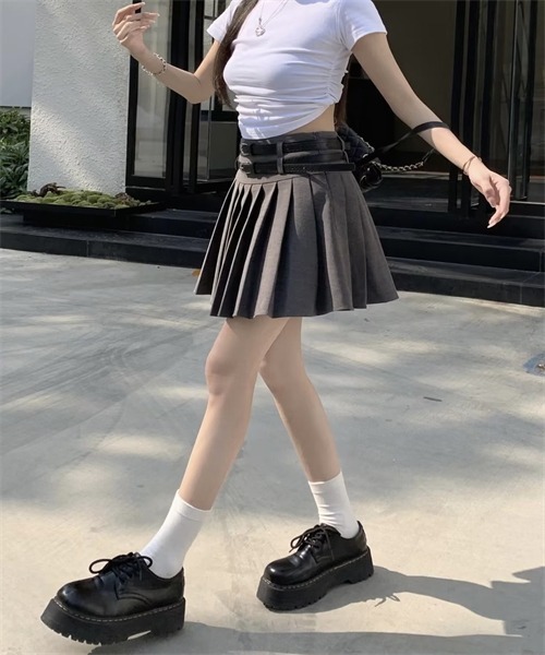 Dream garden（ドリームガーデン） スカート ウエスト2本ベルト付き