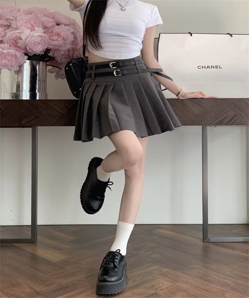 Dream garden（ドリームガーデン） スカート ウエスト2本ベルト付き