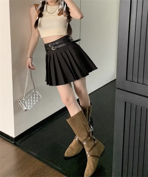 Dream garden（ドリームガーデン） スカート ウエスト2本ベルト付き