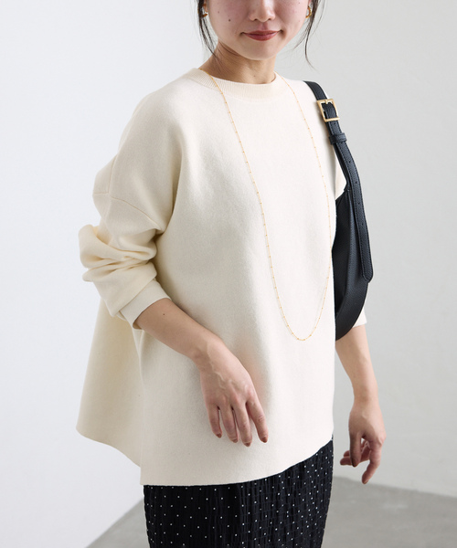 「SLOBE IENA」 長袖ニット - ベージュ レディース