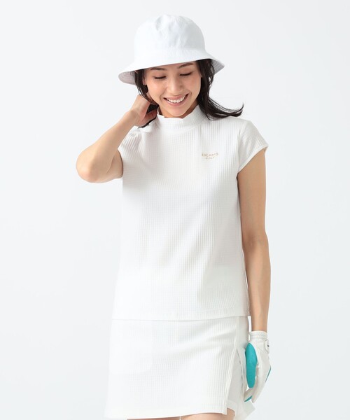 BEAMS GOLF tシャツ PURPLE LABEL / フレンチスリーブ モック