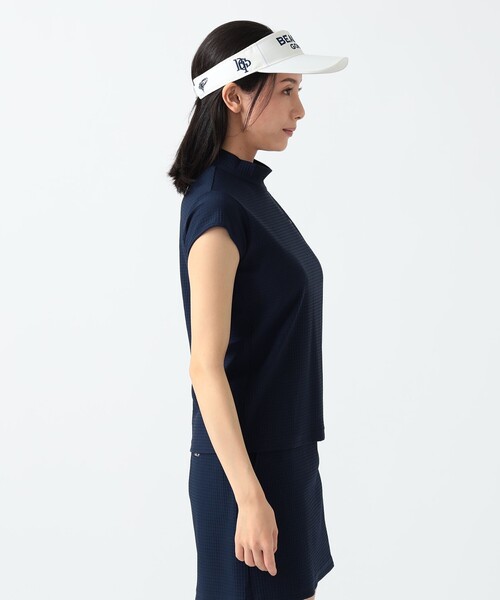 tシャツ PURPLE LABEL / フレンチスリーブ モックネックシャツ レディース BEAMS GOLF tシャツ PURPLE LABEL / フレンチスリーブ モック