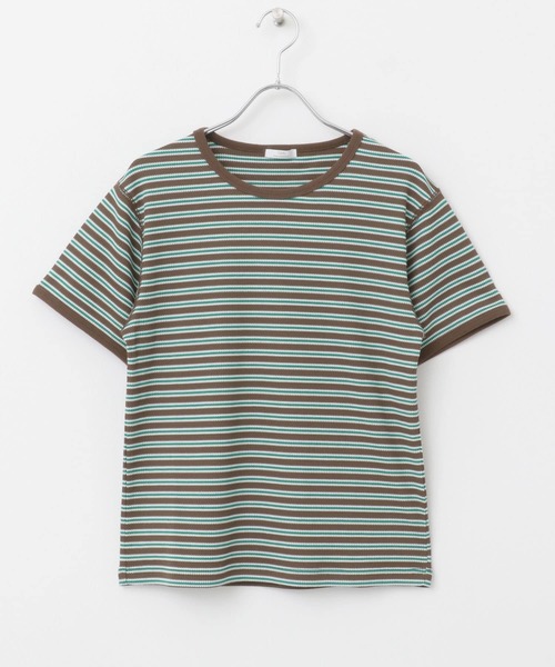 ITEMS URBANRESEARCH tシャツ ハニカムワッフルボーダーTシャツ