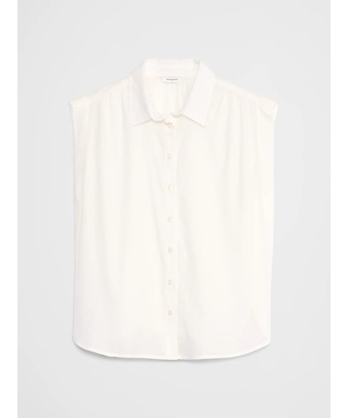 シャツ+ブラウス(半袖+袖なし) BANANA REPUBLIC BANANA REPUBLIC ブラウス シャツ FACTORY STORE シルキー