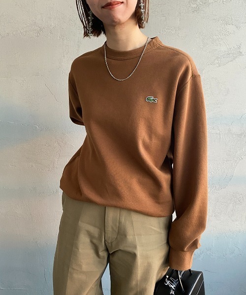 「LACOSTE」 スウェットカットソー 4 ブラウン レディース