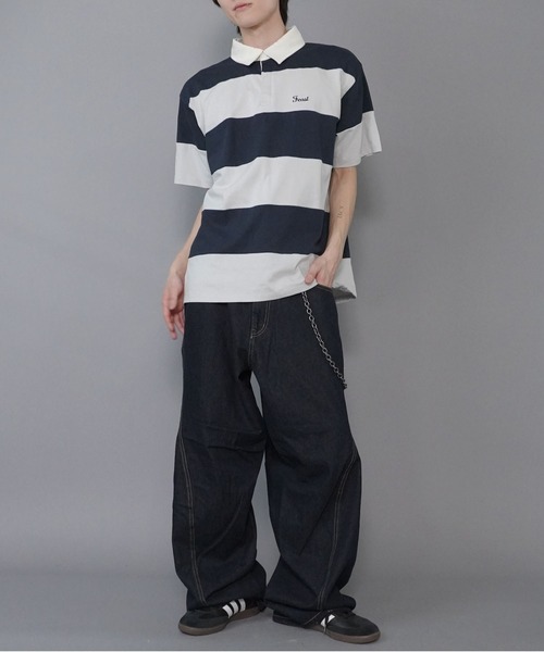 ラガーシャツ セール】 【SHIPS別注】SPORT CLAD:〈洗濯機可能〉ボーダー