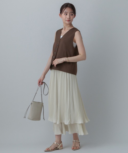 FRAMeWORK☆リネンベスト今期✰完売商品 GLOBAL WORK（グローバルワーク） ベスト ジレ MATINEE LINE/リネン