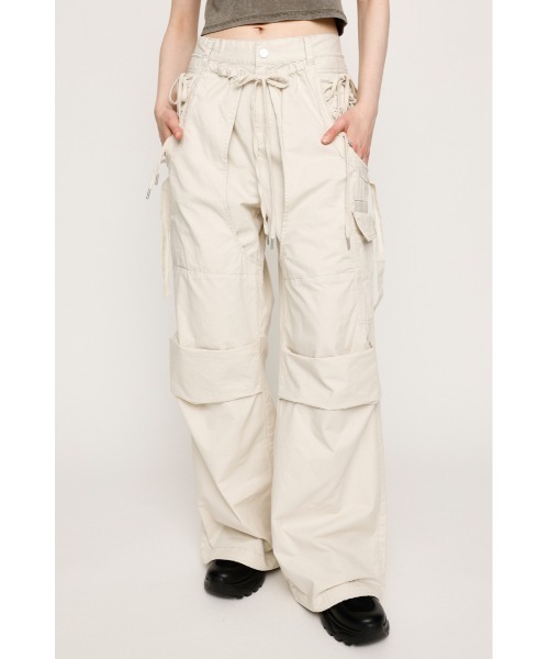 SLY TUCK WIDE WOBEN PT サイズ2（M、Lサイズ相当） SLY スラックス パンツ TUCK WIDE WOVEN PT タック ワイド