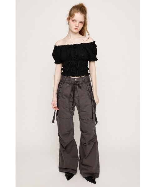 THROW J/W CURVE TUCKED PT カーブタックドパンツ THROW by SLY | 【THROW】J／W CURVE TUCKED パンツ (ワイド