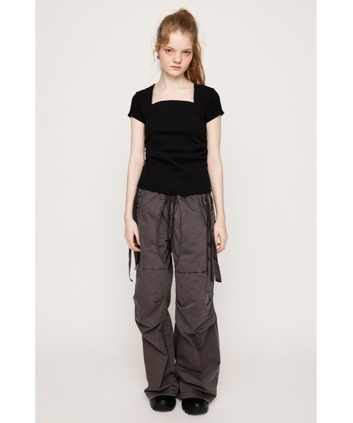 SLY TUCK WIDE WOBEN PT サイズ2（M、Lサイズ相当） SLY スラックス パンツ TUCK WIDE WOVEN PT タック ワイド