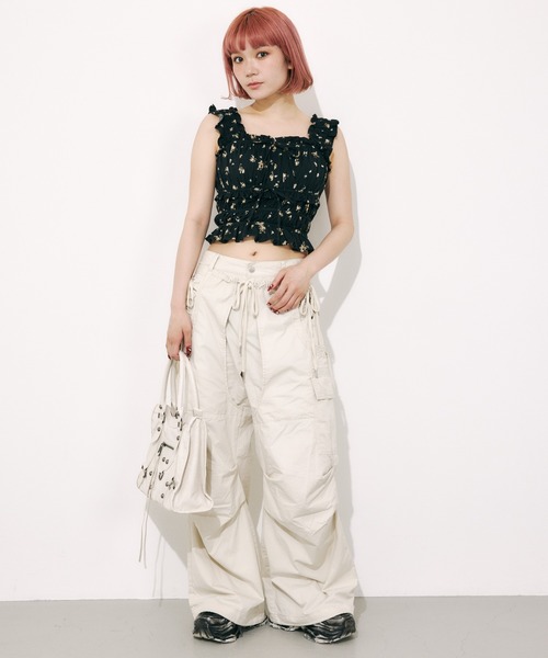 SLY スラックス パンツ TUCK WIDE WOVEN PT タック ワイド