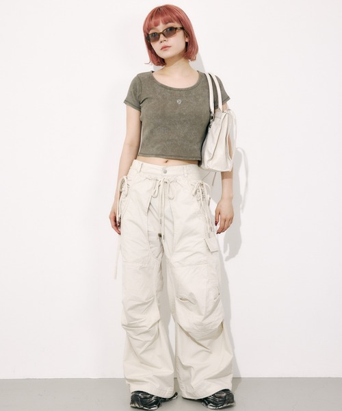 SLY パンツ SLY スラックス パンツ TUCK WIDE WOVEN PT タック ワイド
