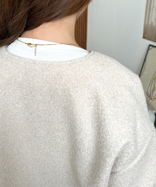 「moment+」 ジップアップブルゾン M アイボリー レディース_画像3