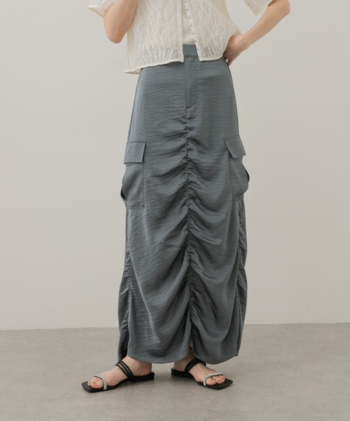 SENSE OF PLACE by URBAN RESEARCH スカート サテンサイドポケット