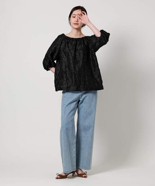 UNITED ARROWS ブラウス シャツ フラワージャガード レディース