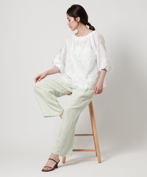 UNITED ARROWS ブラウス シャツ フラワージャガード レディース