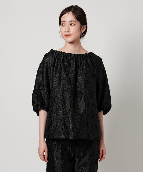極美品 UNITED ARROWS ♡ フラワー ジャカード ブラウス UNITED ARROWS ブラウス シャツ フラワージャガード レディース