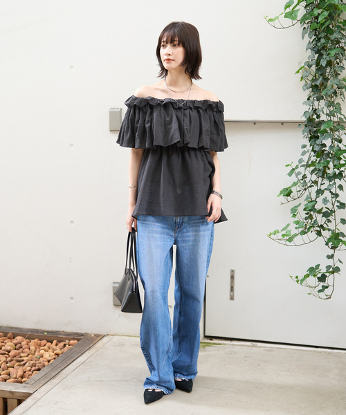 【美品✨upper hights✨25 L】ワイド ハイウエスト デニム パンツ upperhights ジーンズ デニム デニムパンツ 「upper hights」THE