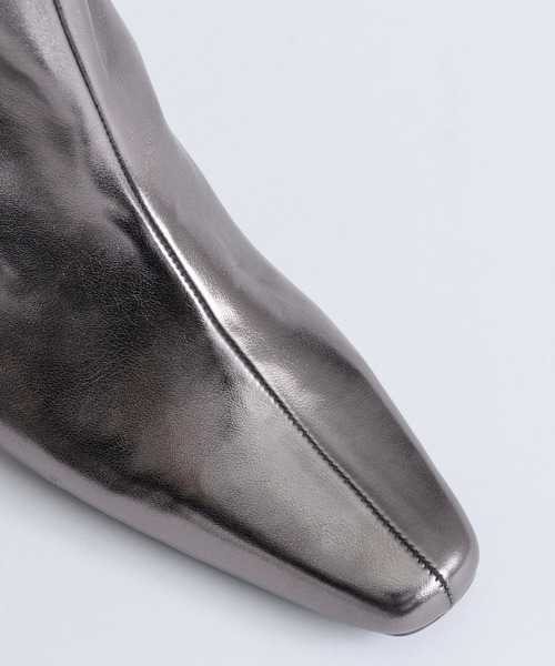 「LA BELLE ETUDE」 ロングブーツ S シルバー レディース_画像5