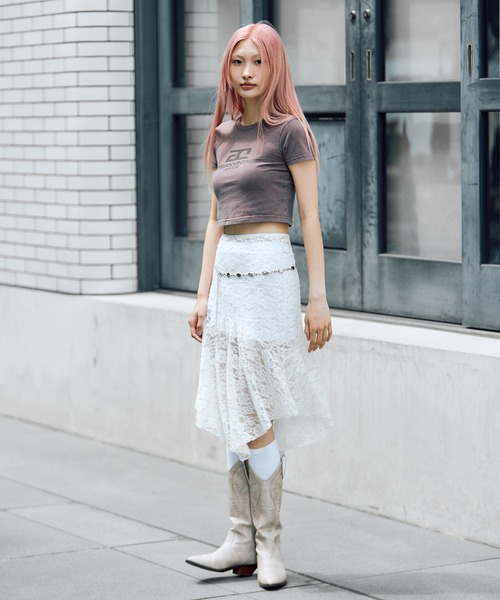 Aclent レーススカート ACLENT スカート レースミディスカート : ZOZOTOWN Yahoo!店