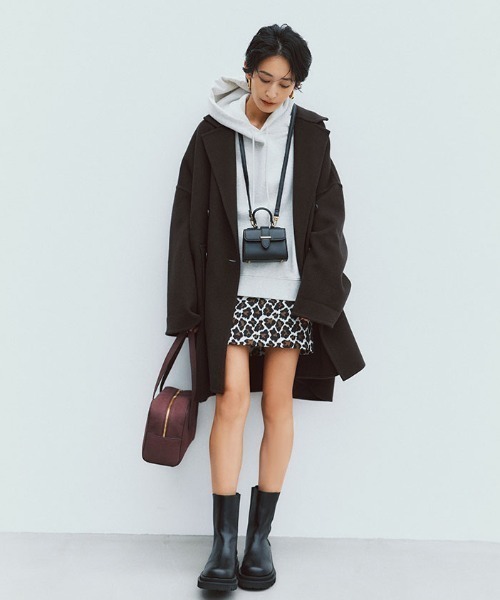 Mila Owen（ミラオーウェン） ポンチョコート FREE チャコールグレー