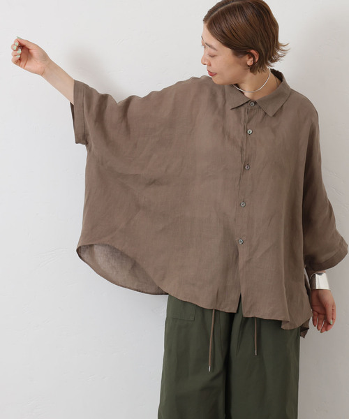 ジャーナルスタンダードluxe購入＜PHOEBE ENGLISH＞リネンシャツ JOURNAL STANDARD LUXE ブラウス シャツ リネンキャンバス