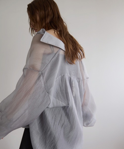ブラウス シャツ Wrinkle Gloss Over Shirt レディース