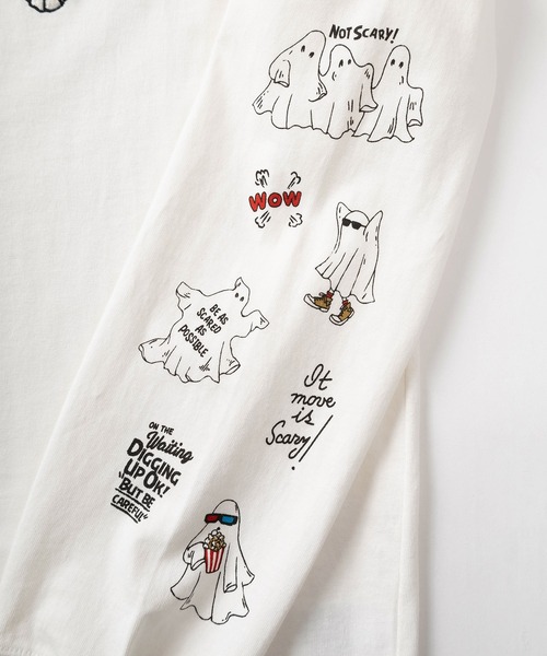 「POWER TO THE PEOPLE」 長袖Tシャツ L ホワイト メンズ