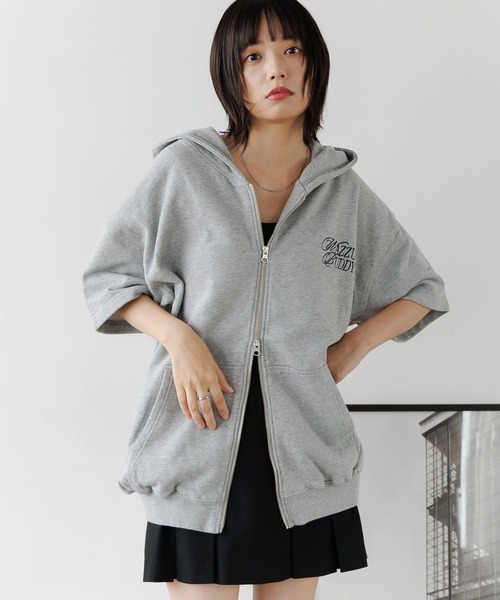 パーカー 「UNISEX/セットアップ対応」ロゴジップフーディ レディース メンズ