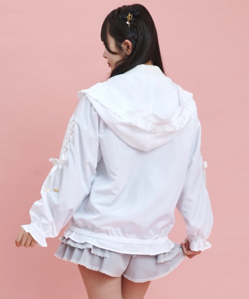 「Secret Honey」 ナイロンブルゾン MEDIUM オフホワイト レディース_画像8