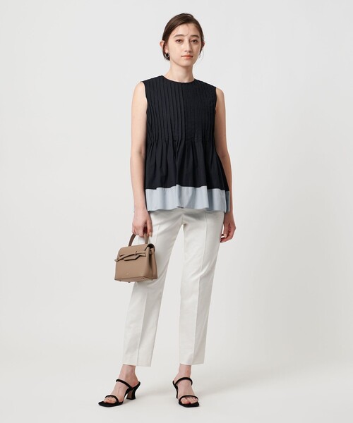 UNITED ARROWS ブラウス シャツ コットンシルク シルキータック