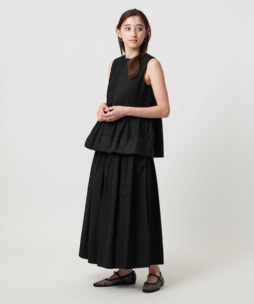 ユナイテッドアローズ シルクノースリーブ UNITED ARROWS ブラウス シャツ コットンシルク シルキータック