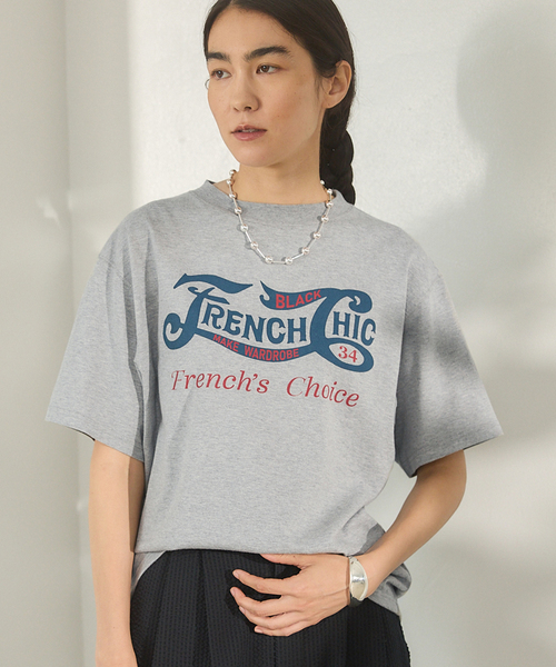 tシャツ BLACK フレンチシック Tシャツ レディース