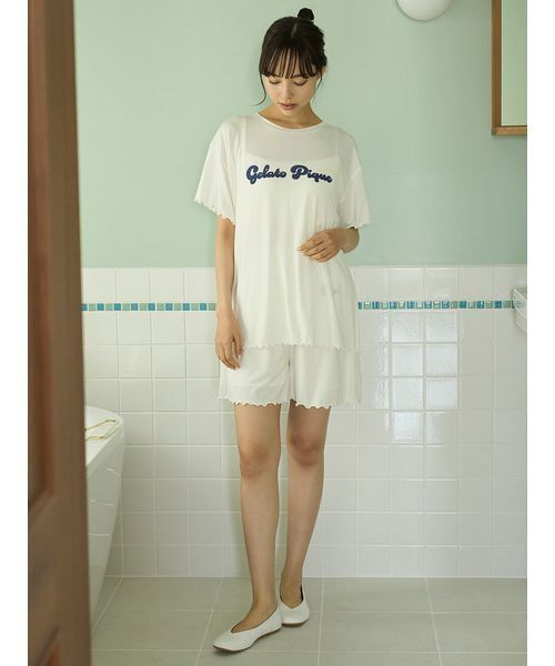 gelato pique パジャマ ルームウェア カラフルロゴTシャツ