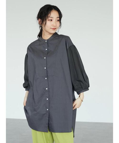 「CRAFT STANDARD BOUTIQUE」 7分袖ブラウス FREE カーキ レディース_画像6